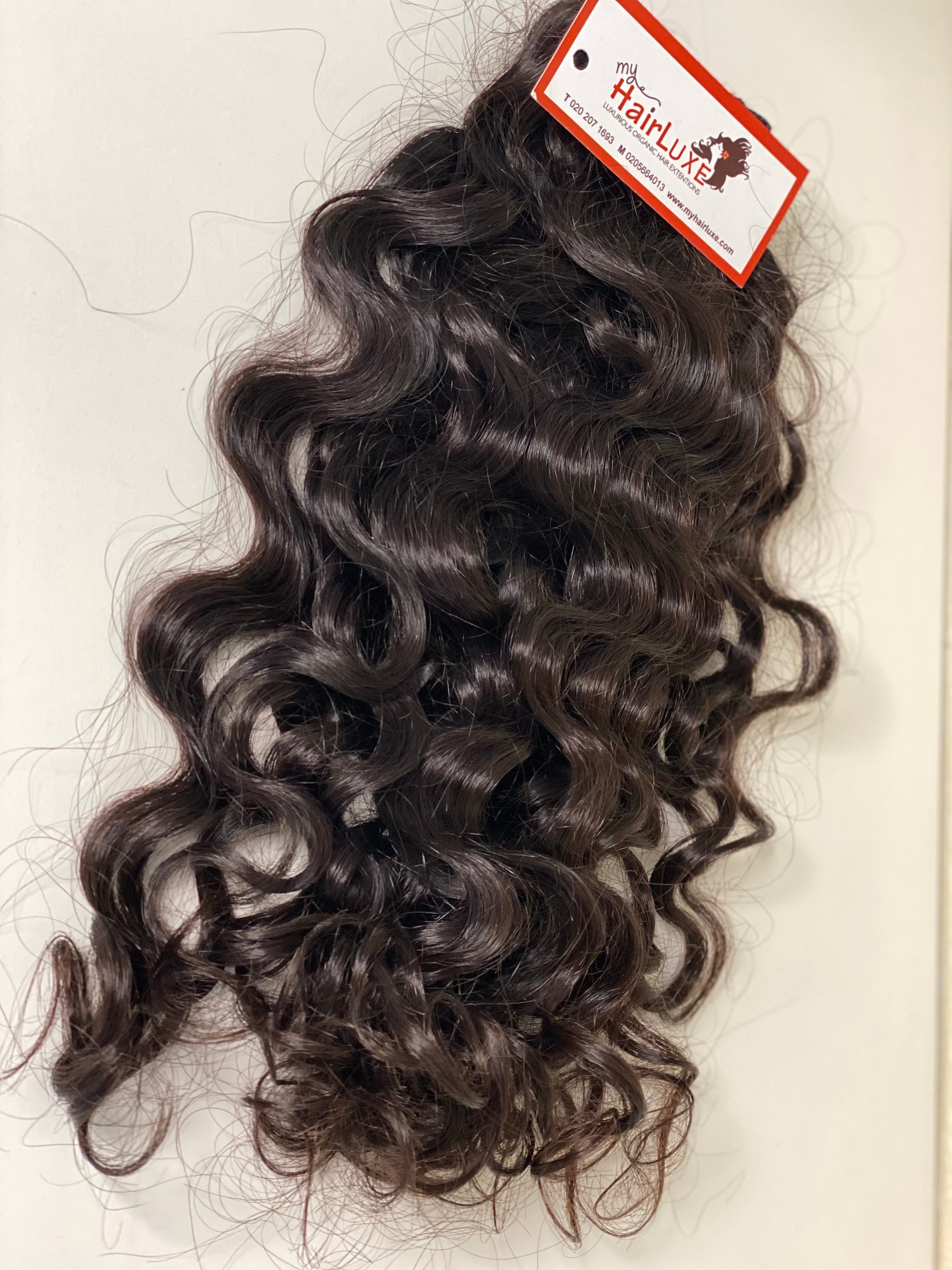 Organic wavy curly weft/weave