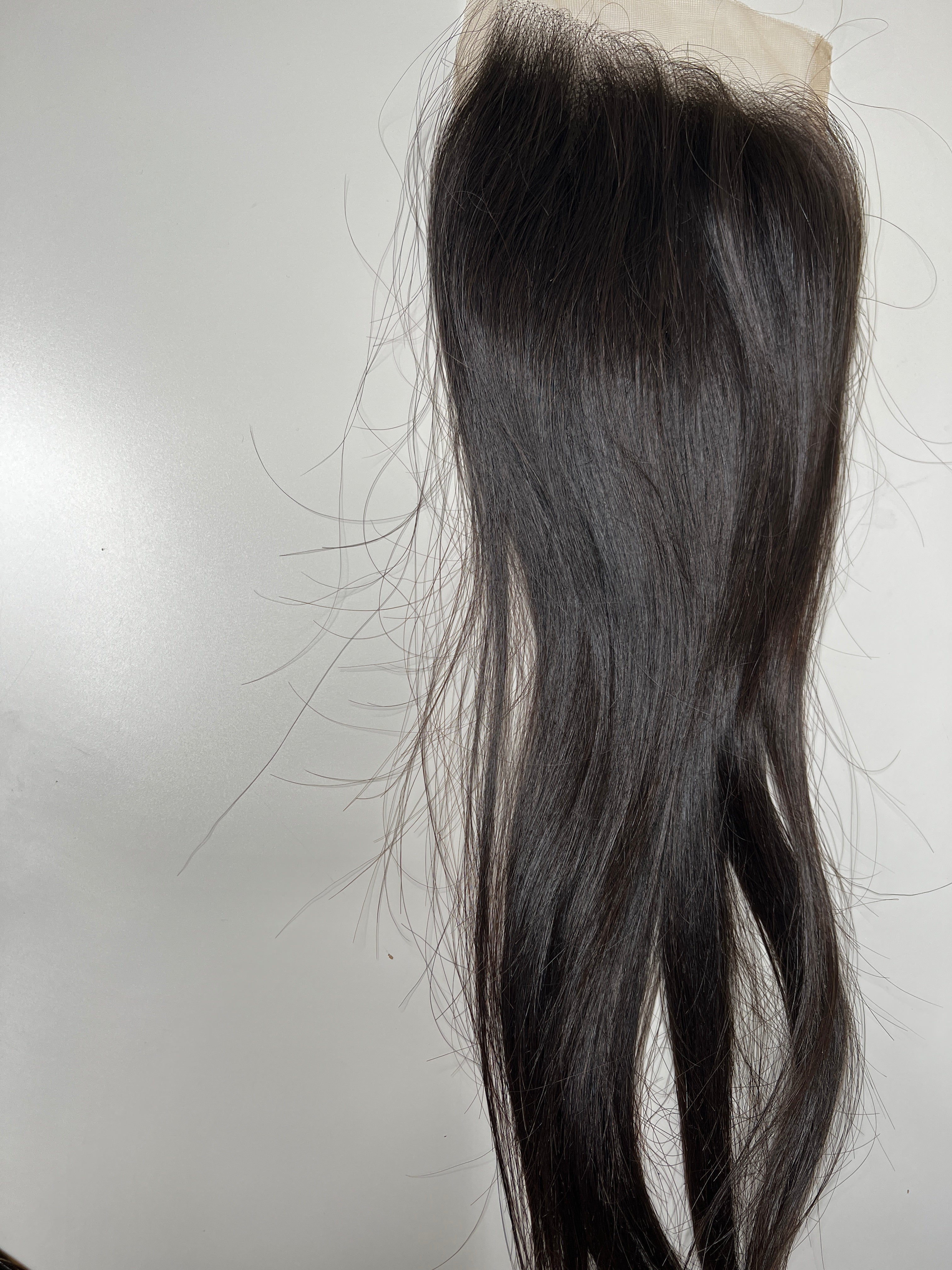 Organic classic straight hair closure 5x5”