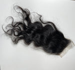 Organic wavy hair closure 5x5”